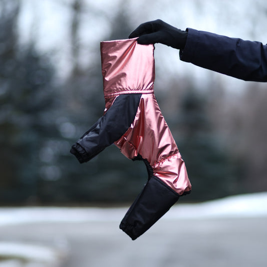 Schneeoverall für einen Whippet – Minky Futter