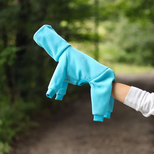 Fleece-Overall für ein Italienisches Windspiel