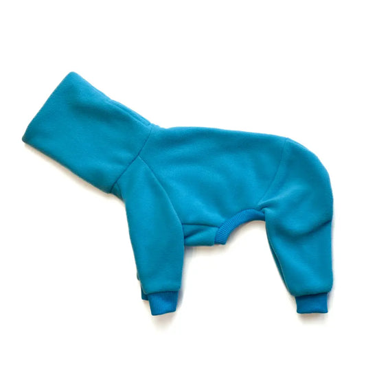 Italian Greyhound Fleece Jumpsuit - Blue