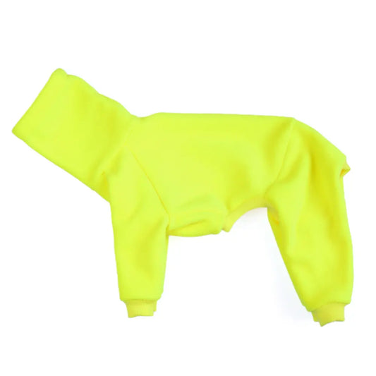 Kombinezon polarowy dla charcika włoskiego - żółty neon